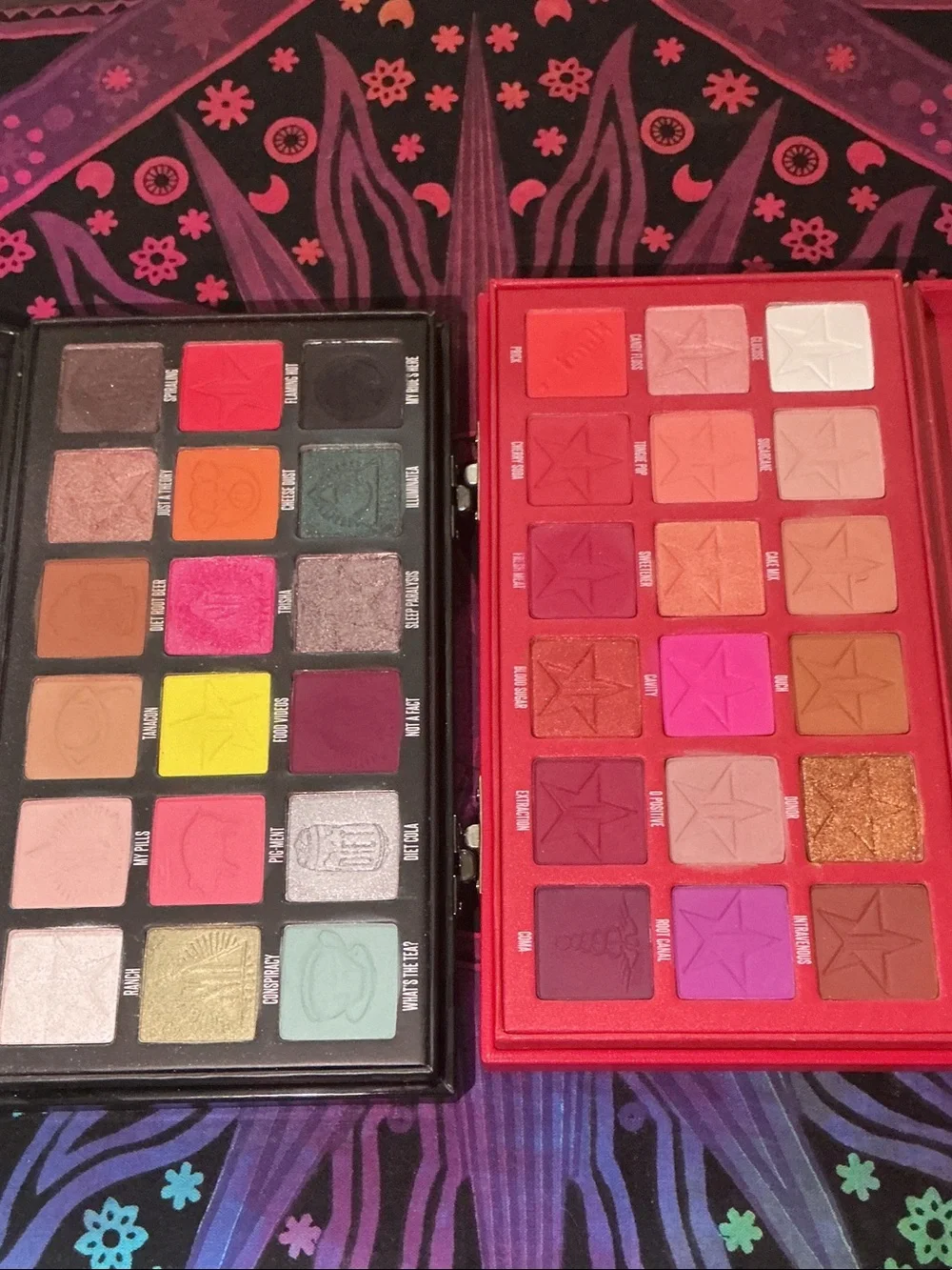 Jeffree Star Blood Sugar and Conspiracy Makeup Palette Set - Red, Black, White